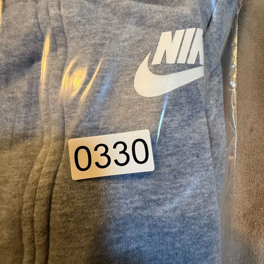 Nike Sportswear Big Kids' (Girls') Heather Grey Full-Zip Hoodie Size XL - 0330